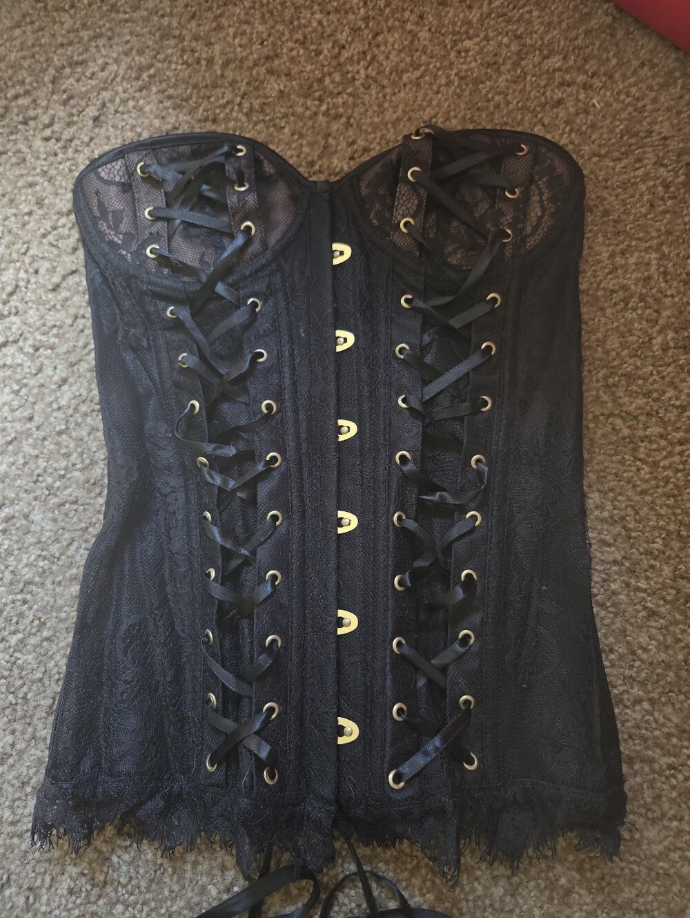 Adore Me Black Lace Corset